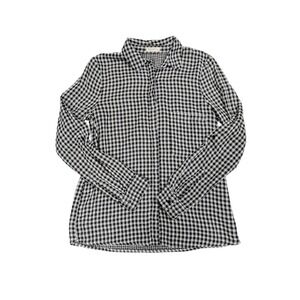 Miss Love Black & White Gingham L/ Sleeve Button Up Shirt Women's Size Small